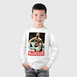 Лонгслив хлопковый детский Конор МакГрегор McGregor, цвет: белый — фото 2