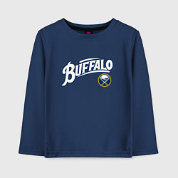 Лонгслив хлопковый детский Баффало Сейберз , Buffalo Sabres, цвет: тёмно-синий