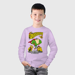 Лонгслив хлопковый детский Booger boy, цвет: лаванда — фото 2
