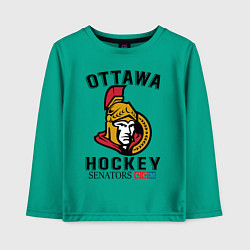 Лонгслив хлопковый детский OTTAWA SENATORS ОТТАВА СЕНАТОРЗ, цвет: зеленый