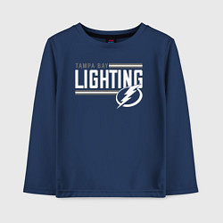 Лонгслив хлопковый детский TAMPA BAY LIGHTIN NHL ТАМПА БЭЙ НХЛ, цвет: тёмно-синий