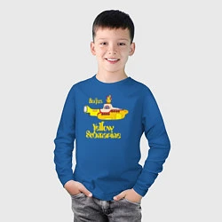 Лонгслив хлопковый детский On a Yellow Submarine, цвет: синий — фото 2