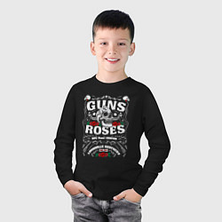 Лонгслив хлопковый детский GUNS N ROSES РОК, цвет: черный — фото 2