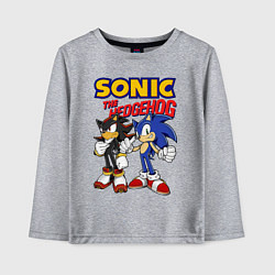 Лонгслив хлопковый детский ЕЖ СОНИК SONIC THE HEDGEHOG, цвет: меланж