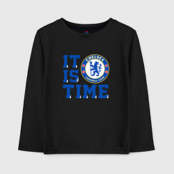 Лонгслив хлопковый детский It is Chelsea time Челси, цвет: черный