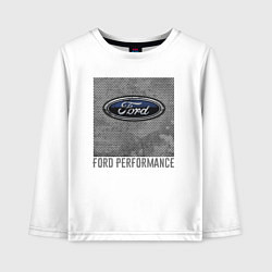 Лонгслив хлопковый детский Ford Performance, цвет: белый