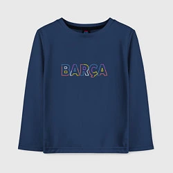 Лонгслив хлопковый детский FC Barcelona - Multicolor 2022 Barca, цвет: тёмно-синий
