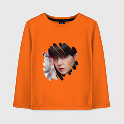 Лонгслив хлопковый детский Agust D SUGA BTS, цвет: оранжевый