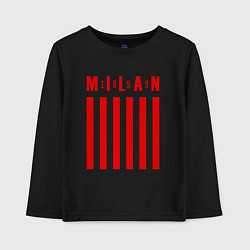 Лонгслив хлопковый детский MILAN МИЛАН 1899, цвет: черный