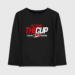 Лонгслив хлопковый детский Carolina Hurricanes we want the cup Каролина Харри, цвет: черный