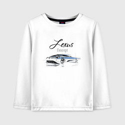 Лонгслив хлопковый детский Lexus Concept, цвет: белый