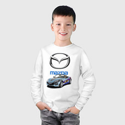 Лонгслив хлопковый детский Mazda Japan, цвет: белый — фото 2