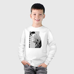 Лонгслив хлопковый детский Хиротака Нифудзи, цвет: белый — фото 2