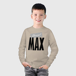 Лонгслив хлопковый детский Нереальный Макс, цвет: миндальный — фото 2