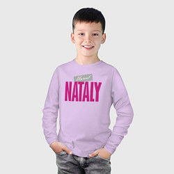 Лонгслив хлопковый детский Нереальная Натали, цвет: лаванда — фото 2