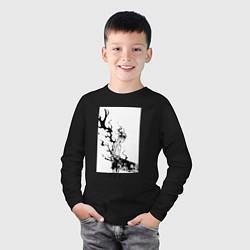 Лонгслив хлопковый детский Опасный Аста, цвет: черный — фото 2