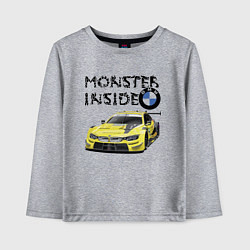 Лонгслив хлопковый детский BMW M Power Monster inside, цвет: меланж