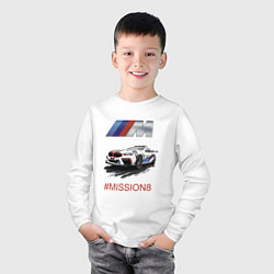 Лонгслив хлопковый детский BMW M Power Mission 8 Safety car, цвет: белый — фото 2