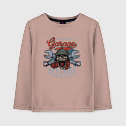 Лонгслив хлопковый детский Garage superior, цвет: пыльно-розовый
