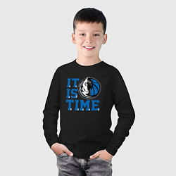Лонгслив хлопковый детский It Is Dallas Mavericks Time Даллас Мэверикс, цвет: черный — фото 2