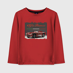 Лонгслив хлопковый детский Alfa Romeo Retro, цвет: красный