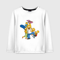 Лонгслив хлопковый детский Simpsons donuts, цвет: белый