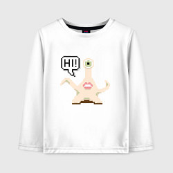 Лонгслив хлопковый детский Миги 8 бит, цвет: белый