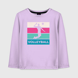 Лонгслив хлопковый детский Volleyball Play, цвет: лаванда
