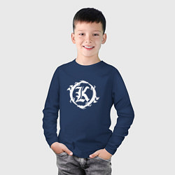 Лонгслив хлопковый детский Кукрыниксы логотип, цвет: тёмно-синий — фото 2