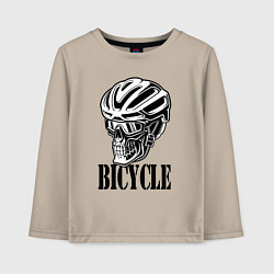 Лонгслив хлопковый детский Bicycle Skull, цвет: миндальный