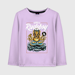 Лонгслив хлопковый детский Rudeboy, цвет: лаванда