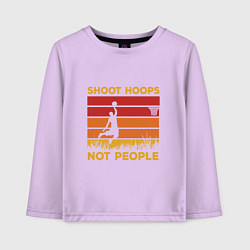 Лонгслив хлопковый детский Shoot hoops, цвет: лаванда