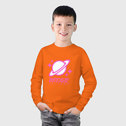 Лонгслив хлопковый детский Розовый патруль, цвет: оранжевый — фото 2