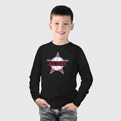 Лонгслив хлопковый детский NBA All-Star, цвет: черный — фото 2