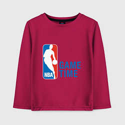 Лонгслив хлопковый детский NBA Game Time, цвет: маджента