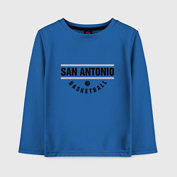 Лонгслив хлопковый детский San Antonio Basketball, цвет: синий