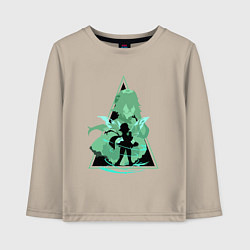 Лонгслив хлопковый детский Геншин Impact SucroseСахароза, цвет: миндальный