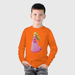 Лонгслив хлопковый детский Принцесса Персик Super Mario, цвет: оранжевый — фото 2
