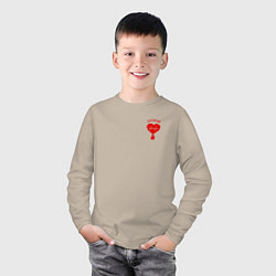 Лонгслив хлопковый детский Donor, цвет: миндальный — фото 2