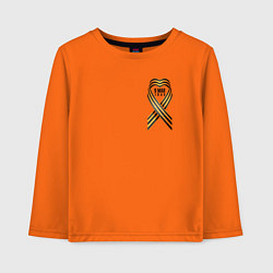 Лонгслив хлопковый детский Георгиевская лента 9 мая, цвет: оранжевый