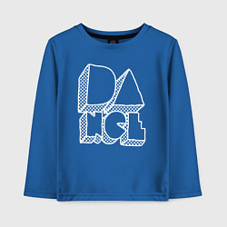 Лонгслив хлопковый детский DANCE logo, цвет: синий