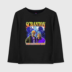 Лонгслив хлопковый детский Scranton electric city, цвет: черный