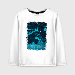 Лонгслив хлопковый детский Ski Ride or Die, цвет: белый