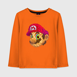 Лонгслив хлопковый детский Super Mario Sketch Nintendo, цвет: оранжевый
