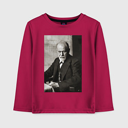 Лонгслив хлопковый детский Casual freud, цвет: маджента