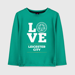 Лонгслив хлопковый детский Leicester City Love Classic, цвет: зеленый