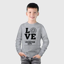 Лонгслив хлопковый детский Leicester City Love Классика, цвет: меланж — фото 2