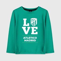 Лонгслив хлопковый детский Atletico Madrid Love Classic, цвет: зеленый