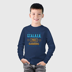Лонгслив хлопковый детский S T A L K E R PRO Gaming, цвет: тёмно-синий — фото 2