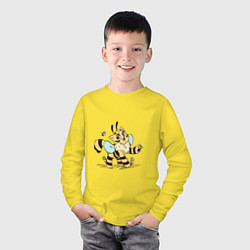 Лонгслив хлопковый детский Cat-BeePoppyPlaytime, цвет: желтый — фото 2